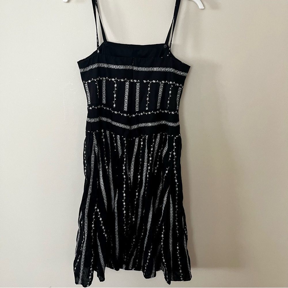 Rabbit Rabbit Rabbit Fit & Flare Dress Sleeveless/Strapless Embroidered Black 10 - Picture 4 of 10
